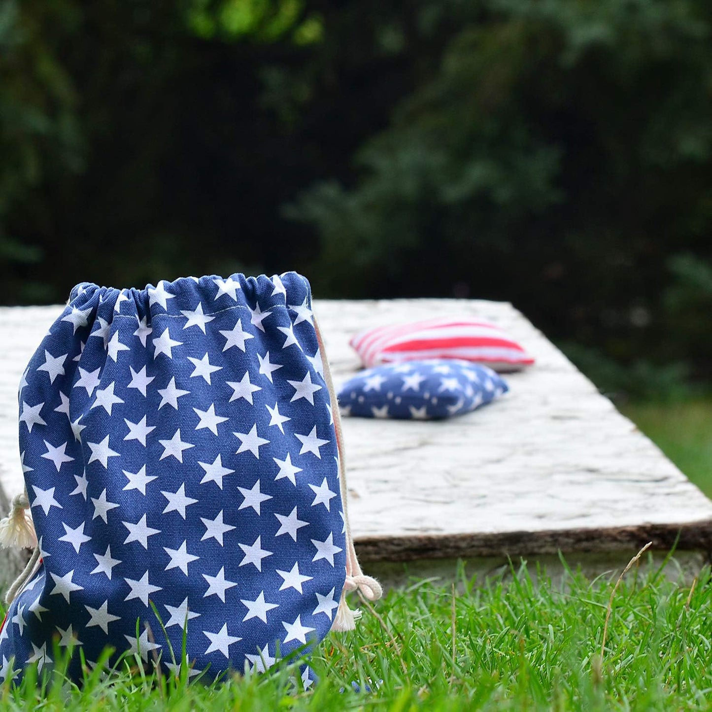 Cornhole Bean Bags Regulation: American Flag Corn Hole Beanbags Toss Game Set 8 Star and Stripes Outdoor Teams Tournaments Summer