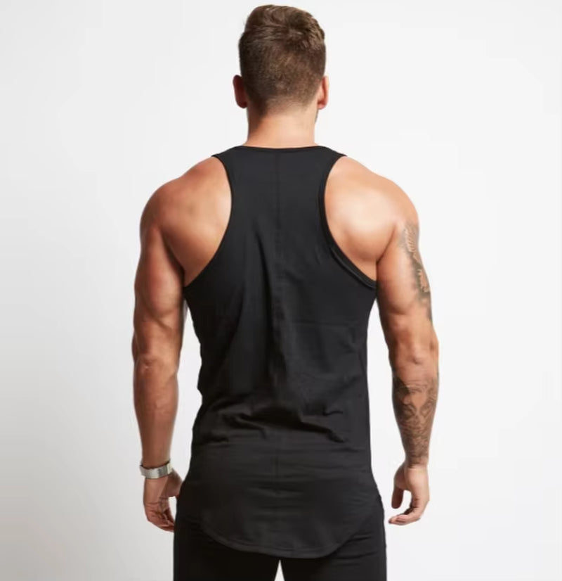 Wholesale Custom Cotton Stringer Gym Vest Fitness Singlet Workout Muscle Bodybuilding Mens Tank Top